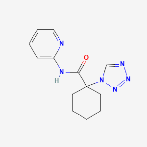 molecular formula C13H16N6O B12182763 N-(pyridin-2-yl)-1-(1H-tetrazol-1-yl)cyclohexanecarboxamide 