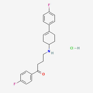 molecular formula C22H24ClF2NO B1218277 4'-Fluoro-4-((4-(p-fluorophenyl)-3-cyclohexen-1-yl)amino)-butyrophenone CAS No. 36735-48-5