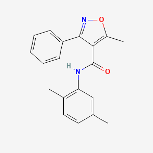 molecular formula C19H18N2O2 B12182795 N-(2,5-dimethylphenyl)-5-methyl-3-phenyl-1,2-oxazole-4-carboxamide 