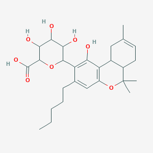molecular formula C27H38O8 B1218283 Tetrahydrocannabinol C4'-glucuronide CAS No. 67627-13-8