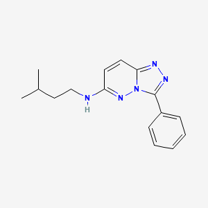 molecular formula C16H19N5 B12182860 N-isopentyl-3-phenyl-[1,2,4]triazolo[4,3-b]pyridazin-6-amine 