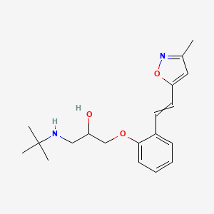 molecular formula C19H26N2O3 B1218287 3-Methyl-5-[2-(2-hydroxy-3-tert.-butylaminopropoxy)-styryl]-isoxazole 