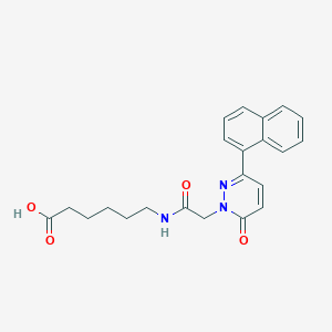 molecular formula C22H23N3O4 B12182883 6-({[3-(naphthalen-1-yl)-6-oxopyridazin-1(6H)-yl]acetyl}amino)hexanoic acid 