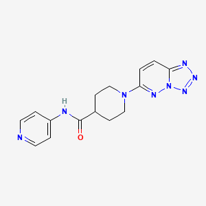molecular formula C15H16N8O B12182901 N-(pyridin-4-yl)-1-(tetrazolo[1,5-b]pyridazin-6-yl)piperidine-4-carboxamide 