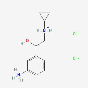 molecular formula C11H18Cl2N2O B1218293 1-m-Aminophenyl-2-cyclopropylaminoethanol dihydrochloride CAS No. 20123-68-6