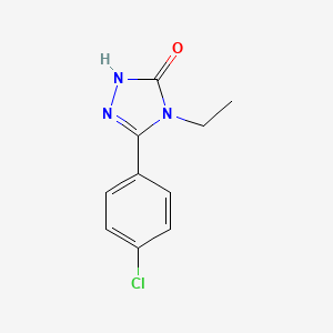 molecular formula C10H10ClN3O B1218296 4H-1,2,4-Triazol-3-ol, 5-(p-chlorophenyl)-4-ethyl- CAS No. 31409-32-2
