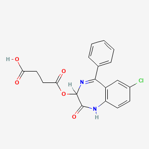 molecular formula C19H15ClN2O5 B1218297 Oxazepam hemisuccinate CAS No. 4700-56-5