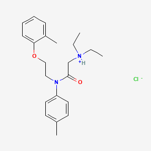 molecular formula C22H31ClN2O2 B1218304 2-(Diethylamino)-4'-methyl-N-(2-(o-tolyloxy)ethyl)acetanilide hydrochloride CAS No. 61072-14-8