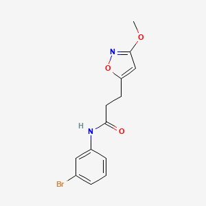 molecular formula C13H13BrN2O3 B12183114 N-(3-bromophenyl)-3-(3-methoxy-1,2-oxazol-5-yl)propanamide 