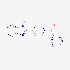 molecular formula C18H18N4O B12183129 [4-(1H-benzimidazol-2-yl)piperidin-1-yl](pyridin-3-yl)methanone 