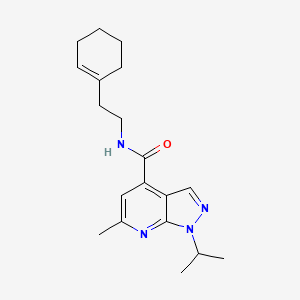 molecular formula C19H26N4O B12183166 N-[2-(1-cyclohexen-1-yl)ethyl]-1-isopropyl-6-methyl-1H-pyrazolo[3,4-b]pyridine-4-carboxamide 
