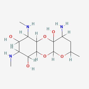 4-Amino-2-methyl-6,8-bis(methylamino)octahydro-2h-pyrano[2,3-b][1,4]benzodioxine-4a,7,9(10ah)-triol