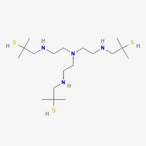 molecular formula C18H42N4S3 B121832 Tris(2-methyl-(2-propanethiol))aminoethylamine CAS No. 148229-65-6