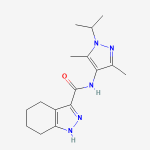 molecular formula C16H23N5O B12183204 N-[3,5-dimethyl-1-(propan-2-yl)-1H-pyrazol-4-yl]-4,5,6,7-tetrahydro-2H-indazole-3-carboxamide 