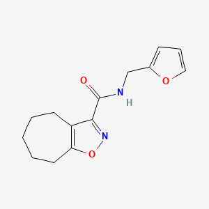 molecular formula C14H16N2O3 B12183223 N-(2-furylmethyl)-5,6,7,8-tetrahydro-4H-cyclohepta[d]isoxazole-3-carboxamide 