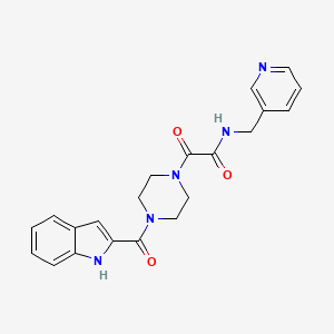 molecular formula C21H21N5O3 B12183248 2-[4-(1H-indol-2-ylcarbonyl)piperazin-1-yl]-2-oxo-N-(pyridin-3-ylmethyl)acetamide 