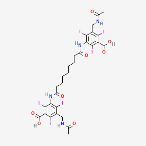 molecular formula C29H30I6N4O8 B1218326 3-(acetamidomethyl)-5-[[9-[3-(acetamidomethyl)-5-carboxy-2,4,6-triiodoanilino]-9-oxononanoyl]amino]-2,4,6-triiodobenzoic acid CAS No. 25901-35-3