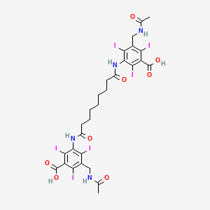 B1218326 3,3'-(Azelaoyldiimino)bis(5-(acetamidomethyl)-2,4,6-triiodobenzoic acid) CAS No. 25901-35-3