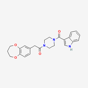 molecular formula C24H25N3O4 B12183281 2-(3,4-dihydro-2H-1,5-benzodioxepin-7-yl)-1-[4-(1H-indol-3-ylcarbonyl)piperazin-1-yl]ethanone 