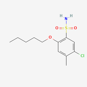 molecular formula C12H18ClNO3S B12183288 5-Chloro-4-methyl-2-pentyloxybenzenesulfonamide 