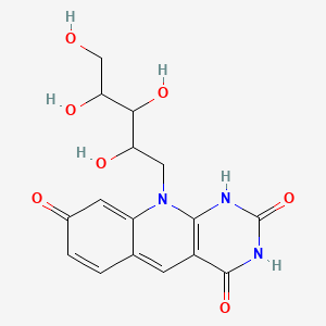 molecular formula C16H17N3O7 B1218334 8-Hydroxy-5-deazaflavin CAS No. 37333-48-5
