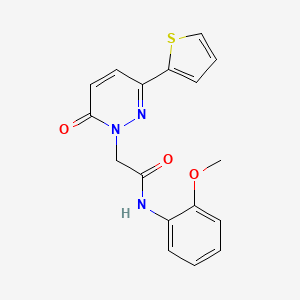molecular formula C17H15N3O3S B12183345 N-(2-methoxyphenyl)-2-(6-oxo-3-(thiophen-2-yl)pyridazin-1(6H)-yl)acetamide 