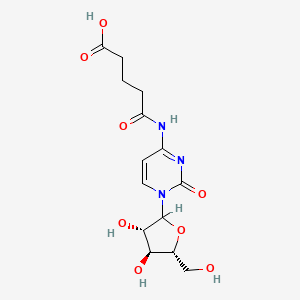 B1218340 N(4)-(4-Carboxybutyryl)-1-beta-arabinofuranosylcytosine CAS No. 55726-38-0