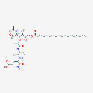 molecular formula C38H68N4O12 B1218343 6-O-Stearoyl-N-acetylmuramyl-alpha-aminobutyryl-isoglutamine CAS No. 92627-93-5