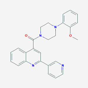 molecular formula C26H24N4O2 B12183457 [4-(2-Methoxyphenyl)piperazin-1-yl][2-(pyridin-3-yl)quinolin-4-yl]methanone 