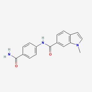 molecular formula C17H15N3O2 B12183466 N-(4-carbamoylphenyl)-1-methyl-1H-indole-6-carboxamide 