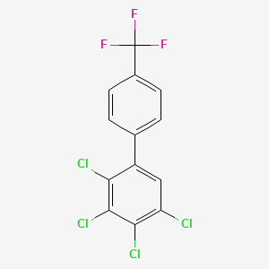molecular formula C13H5Cl4F3 B1218354 4'-Trifluoromethyl-2,3,4,5-tetrachlorobiphenyl CAS No. 88966-73-8