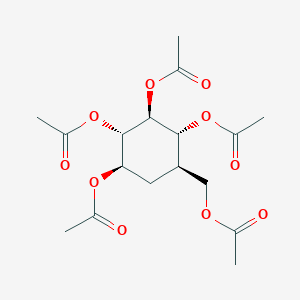 molecular formula C17H24O10 B1218356 1,2,3,4-Tetraacetoxy-5-(acetoxymethyl)cyclohexane CAS No. 64625-67-8