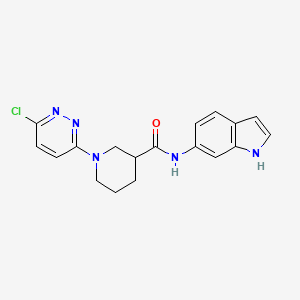 molecular formula C18H18ClN5O B12183569 1-(6-chloropyridazin-3-yl)-N-(1H-indol-6-yl)piperidine-3-carboxamide 