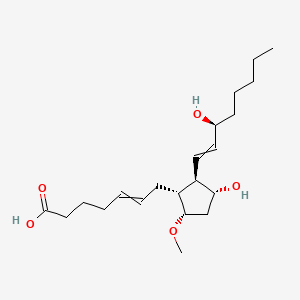 molecular formula C21H36O5 B1218359 7-[(1R,2R,3R,5S)-3-hydroxy-2-[(3S)-3-hydroxyoct-1-enyl]-5-methoxycyclopentyl]hept-5-enoic acid 