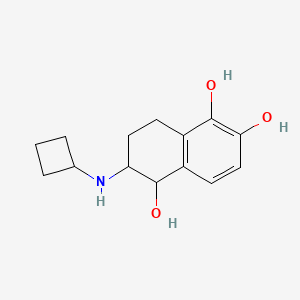 molecular formula C14H19NO3 B1218360 1,2,5-Naphthalenetriol, 6-(cyclobutylamino)-5,6,7,8-tetrahydro- CAS No. 80462-91-5
