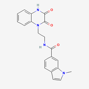 molecular formula C20H18N4O3 B12183653 N-(2-(3-hydroxy-2-oxoquinoxalin-1(2H)-yl)ethyl)-1-methyl-1H-indole-6-carboxamide 