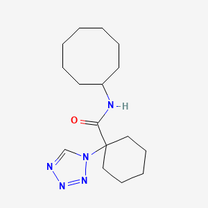 molecular formula C16H27N5O B12183690 N-cyclooctyl-1-(1H-tetrazol-1-yl)cyclohexanecarboxamide 