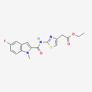 molecular formula C17H16FN3O3S B12183770 ethyl (2-{[(5-fluoro-1-methyl-1H-indol-2-yl)carbonyl]amino}-1,3-thiazol-4-yl)acetate 