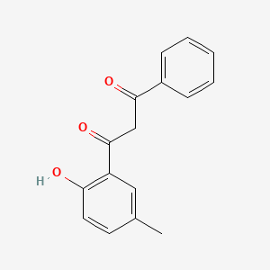 molecular formula C16H14O3 B1218384 1-(2-Hydroxy-5-methylphenyl)-3-phenylpropane-1,3-dione CAS No. 30138-75-1