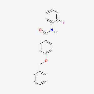 molecular formula C20H16FNO2 B1218385 N-(2-fluorophenyl)-4-phenylmethoxybenzamide 