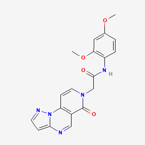 molecular formula C19H17N5O4 B12183863 N-(2,4-dimethoxyphenyl)-2-(6-oxopyrazolo[1,5-a]pyrido[3,4-e]pyrimidin-7(6H)-yl)acetamide 
