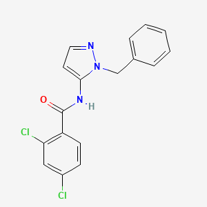 molecular formula C17H13Cl2N3O B12183936 N-(1-benzyl-1H-pyrazol-5-yl)-2,4-dichlorobenzamide 