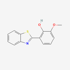 molecular formula C14H11NO2S B1218402 Phenol, 2-(2-benzothiazolyl)-6-methoxy- CAS No. 6265-93-6