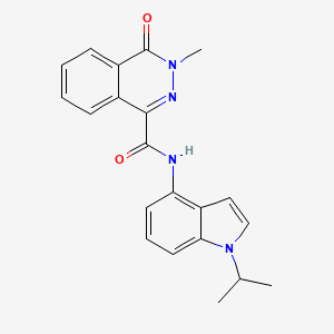 molecular formula C21H20N4O2 B12184047 3-methyl-4-oxo-N-[1-(propan-2-yl)-1H-indol-4-yl]-3,4-dihydrophthalazine-1-carboxamide 