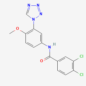 molecular formula C15H11Cl2N5O2 B12184071 3,4-dichloro-N-[4-methoxy-3-(1H-tetrazol-1-yl)phenyl]benzamide 