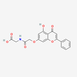 molecular formula C19H15NO7 B12184087 N-{[(5-hydroxy-4-oxo-2-phenyl-4H-chromen-7-yl)oxy]acetyl}glycine 