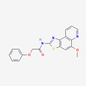 molecular formula C19H15N3O3S B12184091 N-[(2Z)-5-methoxy[1,3]thiazolo[4,5-f]quinolin-2(1H)-ylidene]-2-phenoxyacetamide 