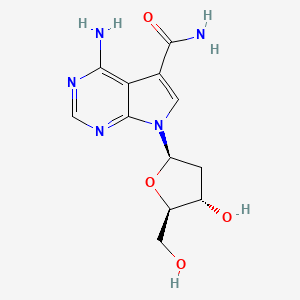 molecular formula C12H15N5O4 B1218410 2'-Deoxysangivamycin CAS No. 83379-28-6
