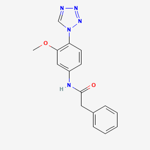 molecular formula C16H15N5O2 B12184135 N-[3-methoxy-4-(1H-tetrazol-1-yl)phenyl]-2-phenylacetamide 