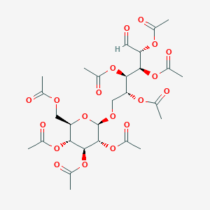 molecular formula C28H38O19 B1218414 6-O-(2,3,4,6-Tetra-O-acetyl-beta-D-glucopyranosyl)-D-glucose 2,3,4,5-tetraacetate CAS No. 53270-74-9